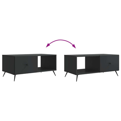 vidaXL Coffee Table Black 90 x 50 x 40 cm Engineered Wood