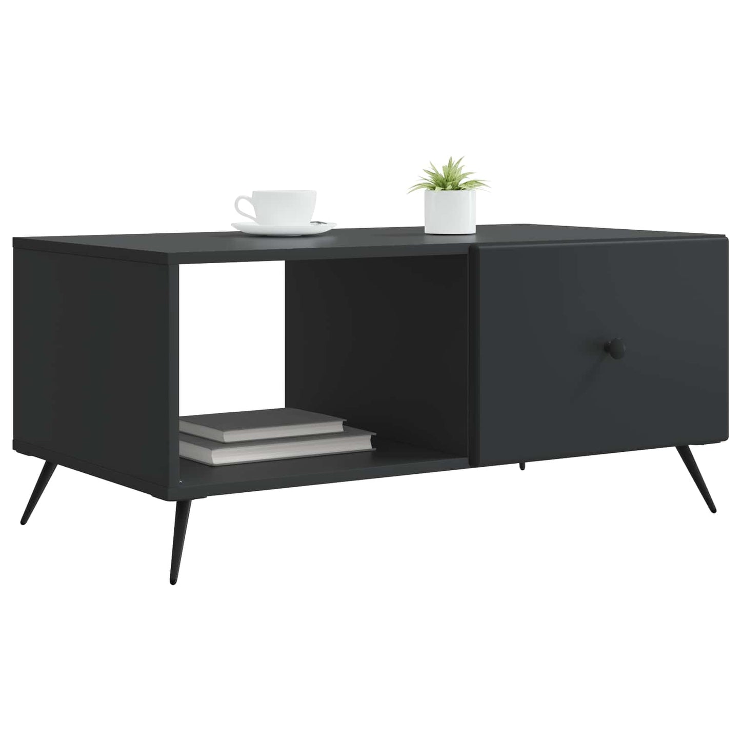 vidaXL Coffee Table Black 90 x 50 x 40 cm Engineered Wood