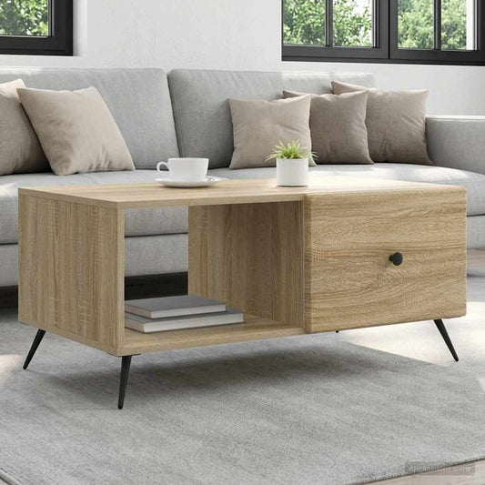 vidaXL Coffee Table Sonoma Oak 90 x 50 x 40 cm Engineered Wood