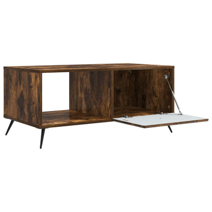 vidaXL Coffee Table Smoked Oak 90 x 50 x 40 cm Engineered Wood