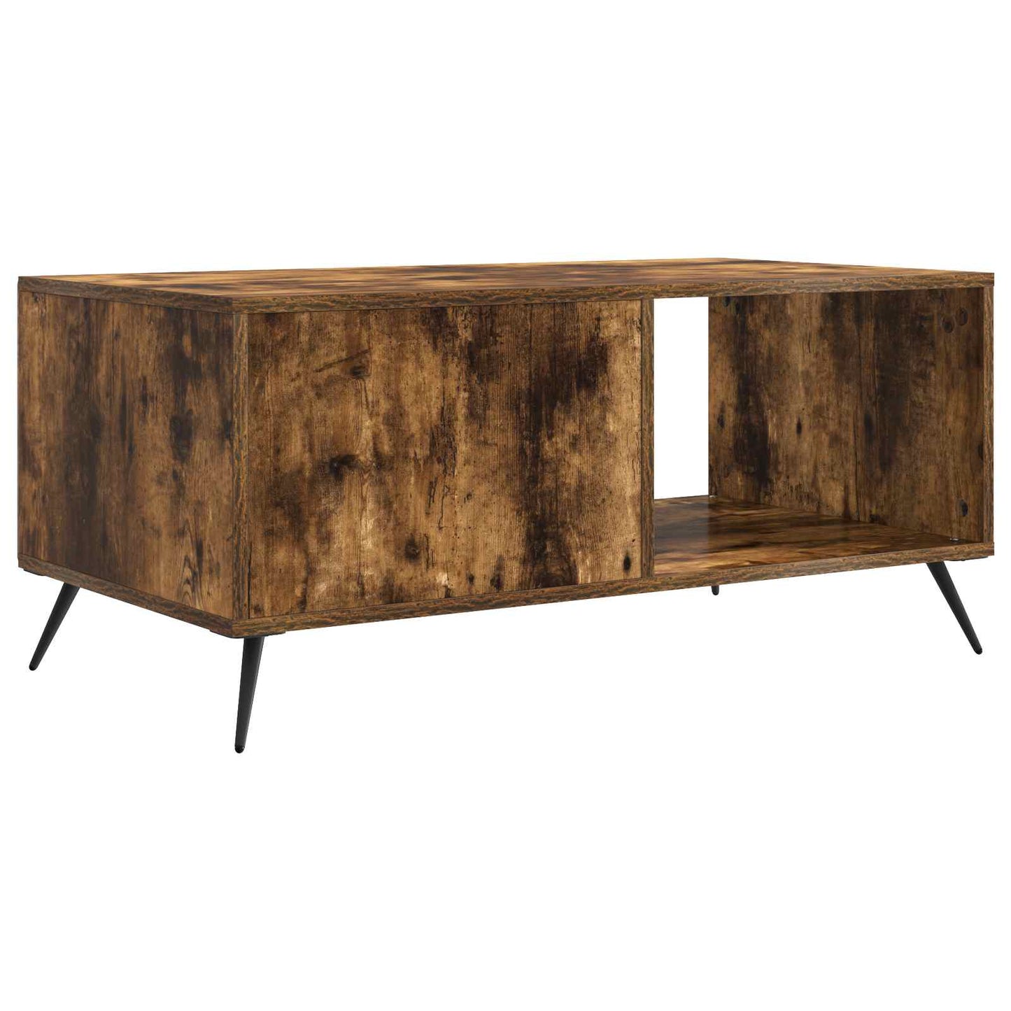 vidaXL Coffee Table Smoked Oak 90 x 50 x 40 cm Engineered Wood