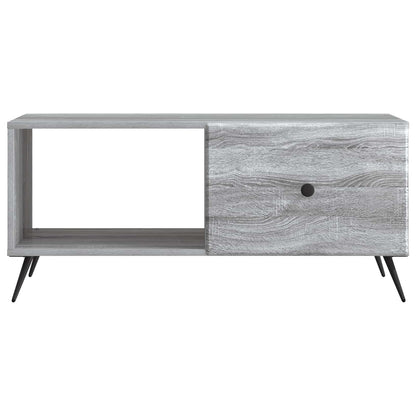 vidaXL Coffee Table Grey Sonoma 90 x 50 x 40 cm Engineered Wood