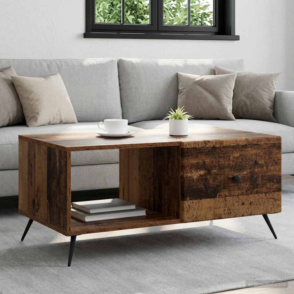 vidaXL Coffee Table Old Wood 90 x 50 x 40 cm Engineered Wood