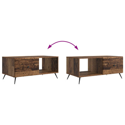 vidaXL Coffee Table Old Wood 90 x 50 x 40 cm Engineered Wood