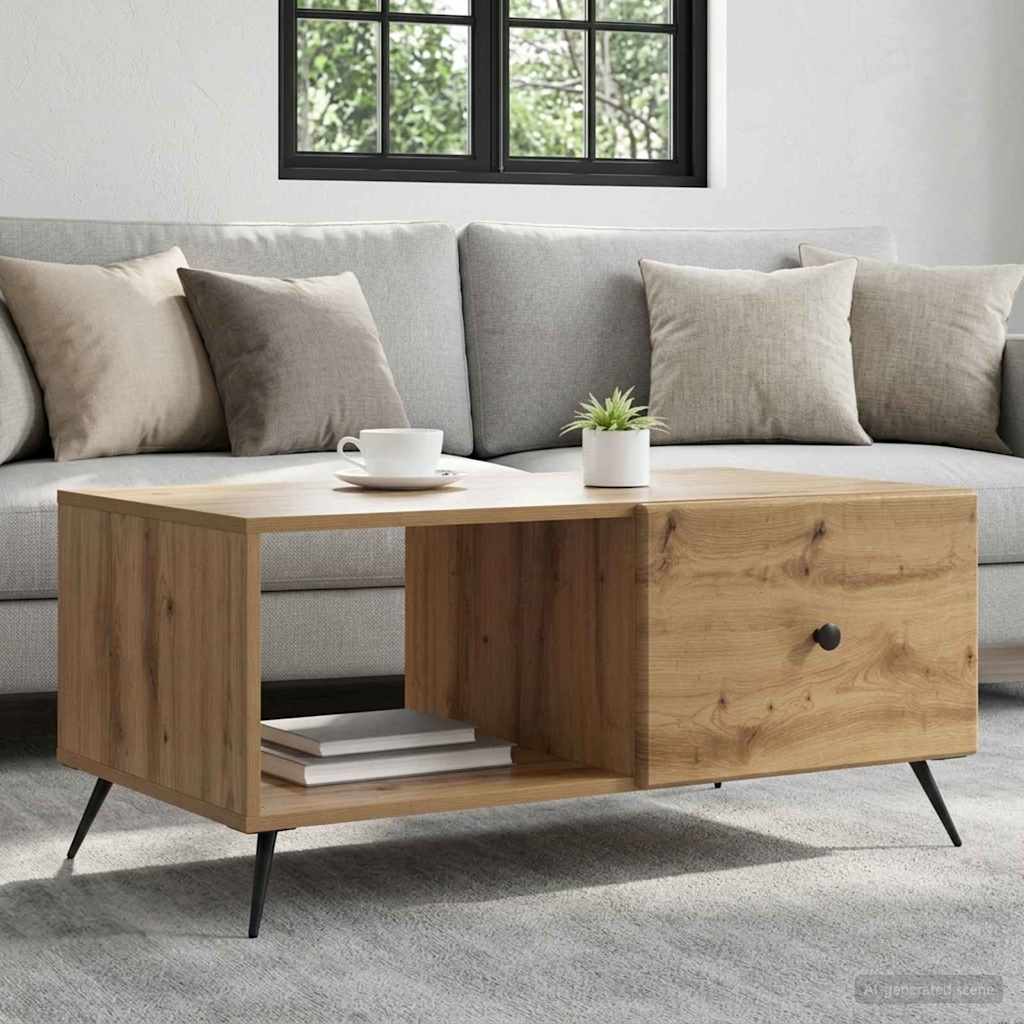 vidaXL Coffee Table Artisan Oak 90 x 50 x 40 cm Engineered Wood