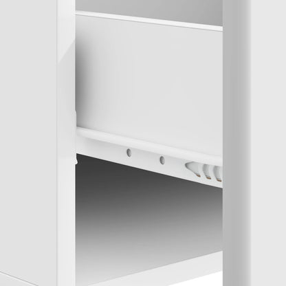 vidaXL Coffee Table with Drawer White 49 x 50 x 40 cm Engineered Wood