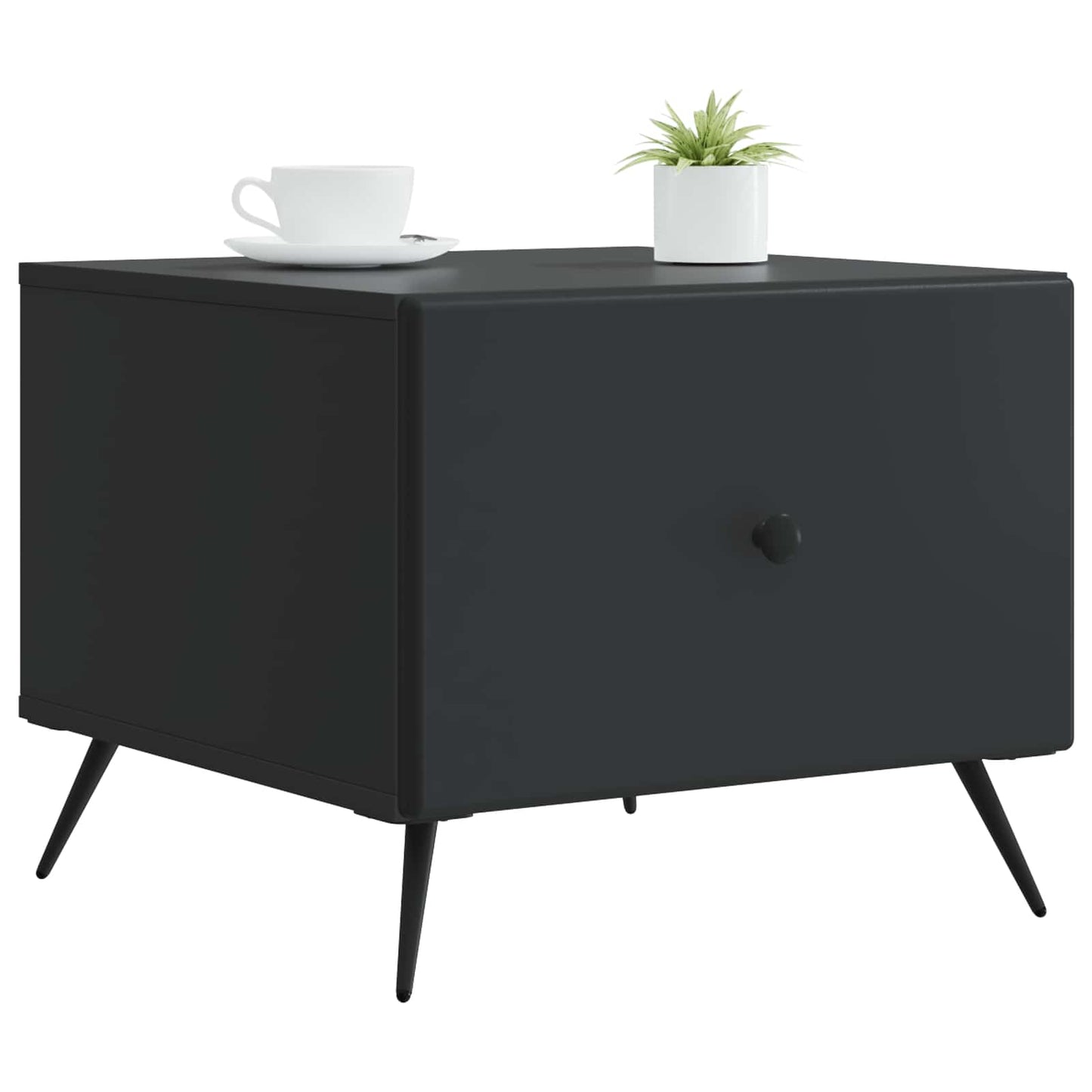 vidaXL Coffee Table Black 49 x 50 x 40 cm Engineered Wood