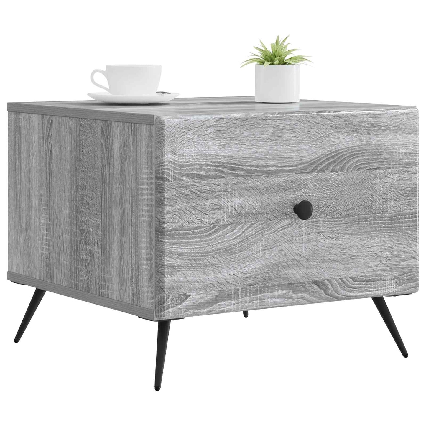 vidaXL Coffee Table Grey Sonoma 49 x 50 x 40 cm Engineered Wood