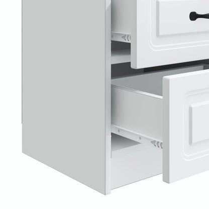vidaXL Bedside Cabinet White 43 x 34.5 x 44.5 cm Engineered Wood