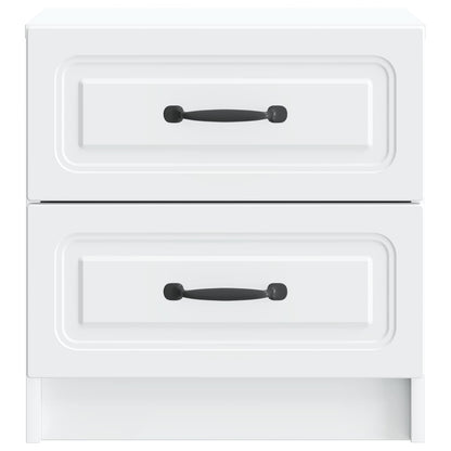 vidaXL Bedside Cabinet White 43 x 34.5 x 44.5 cm Engineered Wood