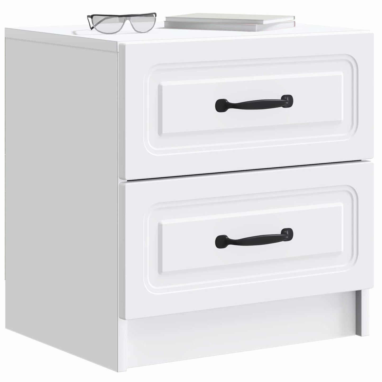 vidaXL Bedside Cabinet White 43 x 34.5 x 44.5 cm Engineered Wood