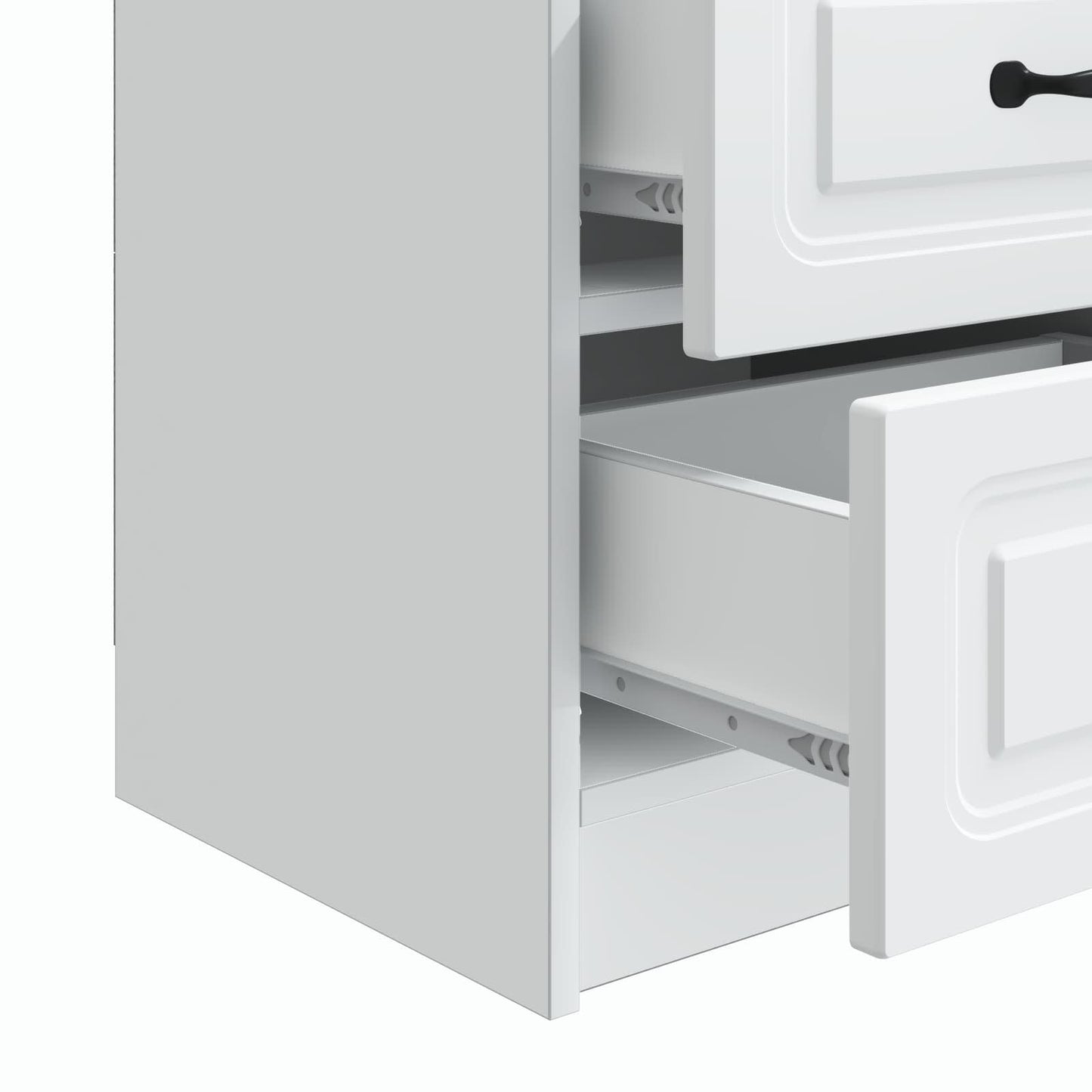 vidaXL Bedside Cabinet 2 pcs White 43 x 34.5 x 44.5 cm Engineered Wood