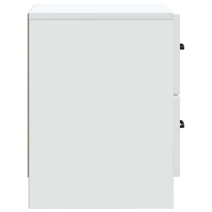 vidaXL Bedside Cabinet 2 pcs White 43 x 34.5 x 44.5 cm Engineered Wood
