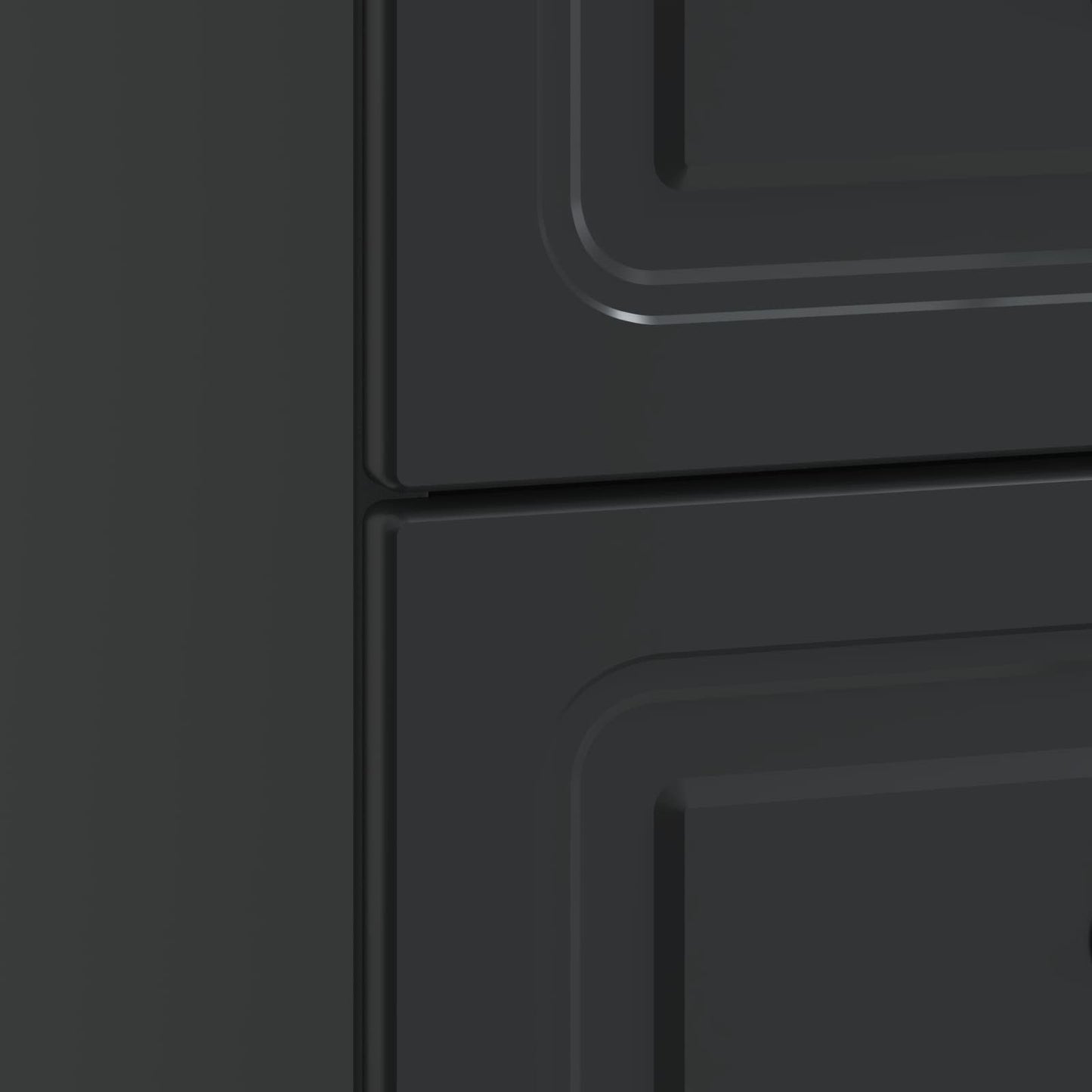 vidaXL Bedside Cabinet Black 43 x 34.5 x 44.5 cm Engineered Wood