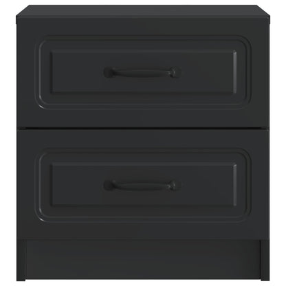 vidaXL Bedside Cabinet Black 43 x 34.5 x 44.5 cm Engineered Wood
