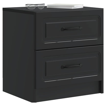 vidaXL Bedside Cabinet Black 43 x 34.5 x 44.5 cm Engineered Wood