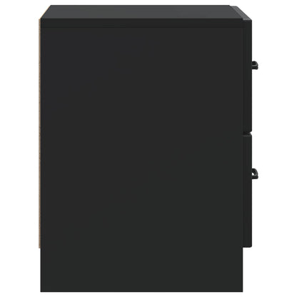 vidaXL Bedside Cabinet Black 43 x 34.5 x 44.5 cm Engineered Wood