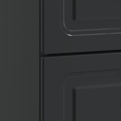 vidaXL Bedside Cabinet 2 pcs Black 43 x 34.5 x 44.5 cm Engineered Wood