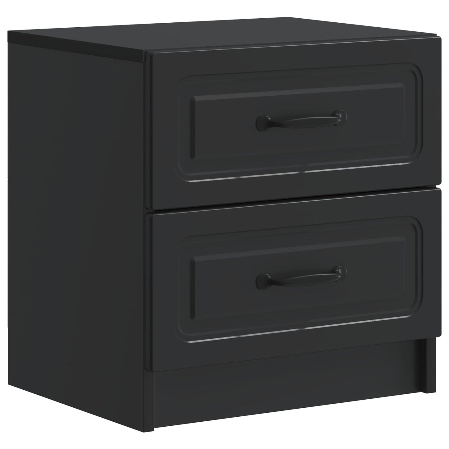 vidaXL Bedside Cabinet 2 pcs Black 43 x 34.5 x 44.5 cm Engineered Wood