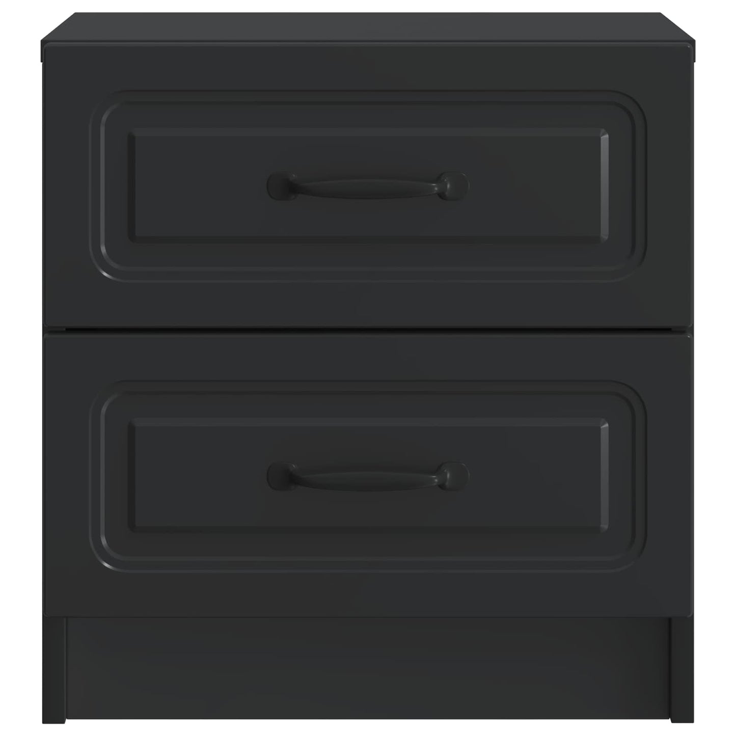 vidaXL Bedside Cabinet 2 pcs Black 43 x 34.5 x 44.5 cm Engineered Wood