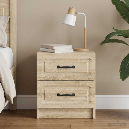 vidaXL Bedside Cabinet Sonoma Oak 43 x 34.5 x 44.5 cm Engineered Wood