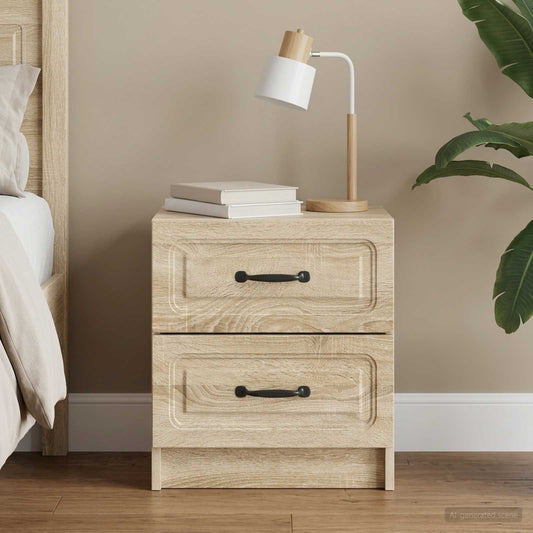 vidaXL Bedside Cabinet Sonoma Oak 43 x 34.5 x 44.5 cm Engineered Wood