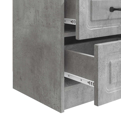 vidaXL Bedside Cabinet with Drawer Concrete Grey 43 x 34.5 x 44.5 cm