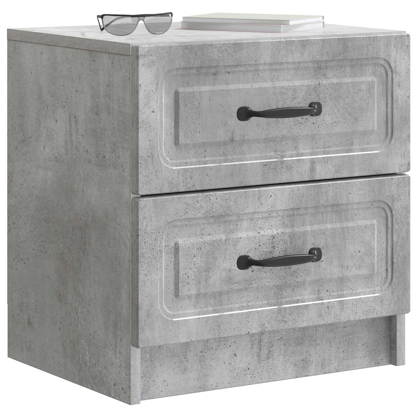 vidaXL Bedside Cabinet with Drawer Concrete Grey 43 x 34.5 x 44.5 cm