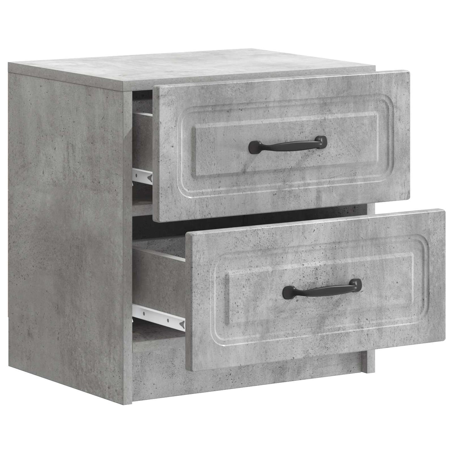 vidaXL Bedside Cabinet 2 pcs Concrete Grey 43 x 34.5 x 44.5 cm