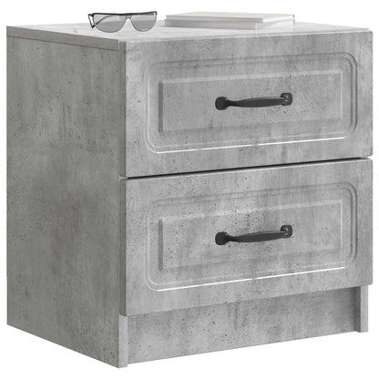 vidaXL Bedside Cabinet 2 pcs Concrete Grey 43 x 34.5 x 44.5 cm