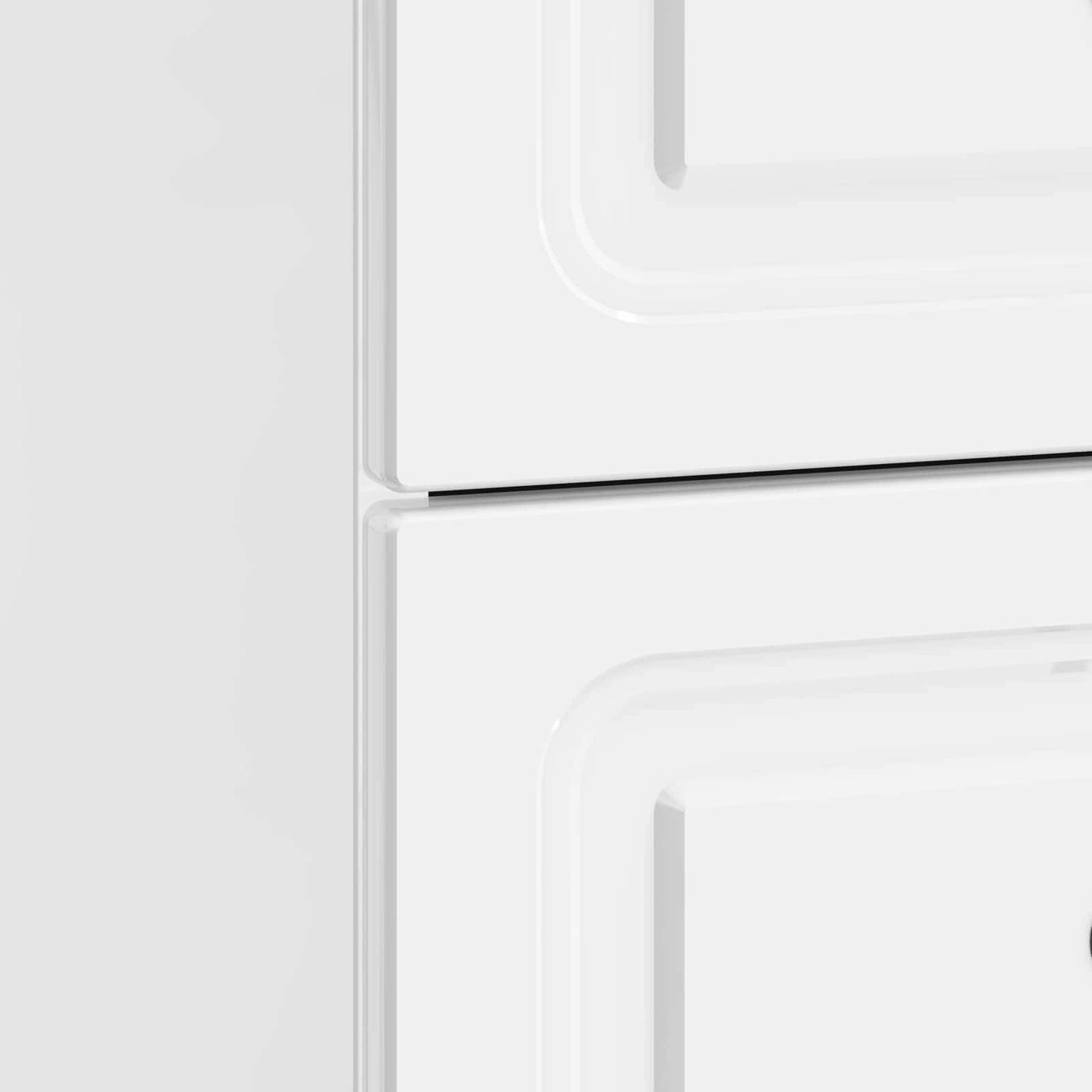 vidaXL Bedside Cabinet 2 pcs High Gloss White 43 x 34.5 x 44.5 cm