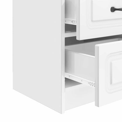 vidaXL Bedside Cabinet 2 pcs High Gloss White 43 x 34.5 x 44.5 cm