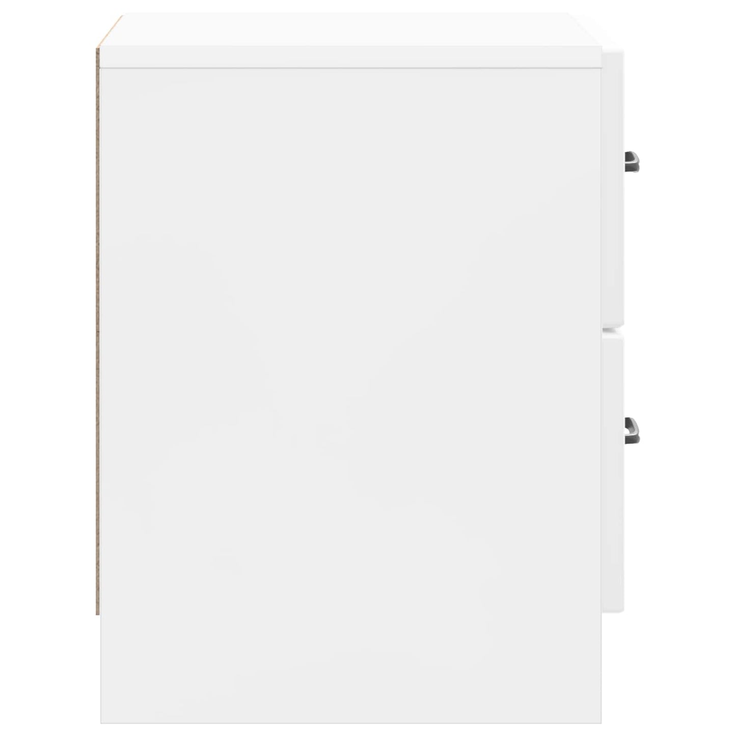 vidaXL Bedside Cabinet 2 pcs High Gloss White 43 x 34.5 x 44.5 cm