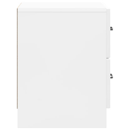 vidaXL Bedside Cabinet 2 pcs High Gloss White 43 x 34.5 x 44.5 cm