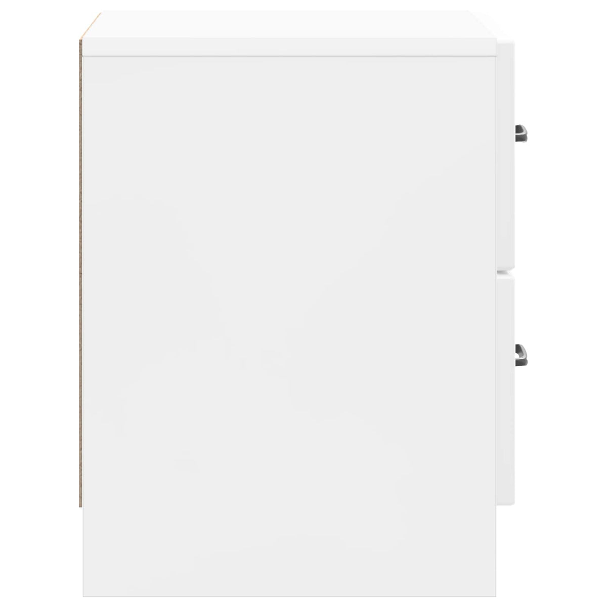 vidaXL Bedside Cabinet 2 pcs High Gloss White 43 x 34.5 x 44.5 cm