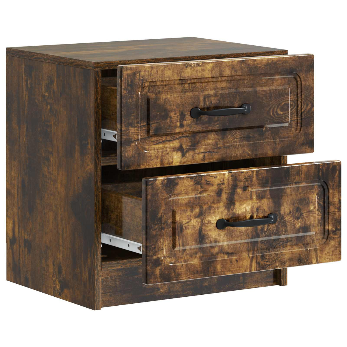 vidaXL Bedside Cabinet Smoked Oak 43 x 34.5 x 44.5 cm Engineered Wood