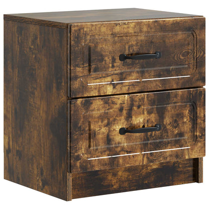 vidaXL Bedside Cabinet 2 pcs Smoked Oak 43 x 34.5 x 44.5 cm
