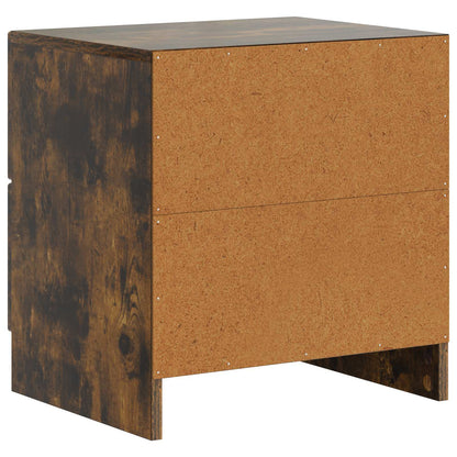 vidaXL Bedside Cabinet 2 pcs Smoked Oak 43 x 34.5 x 44.5 cm