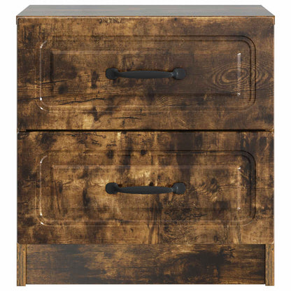vidaXL Bedside Cabinet 2 pcs Smoked Oak 43 x 34.5 x 44.5 cm