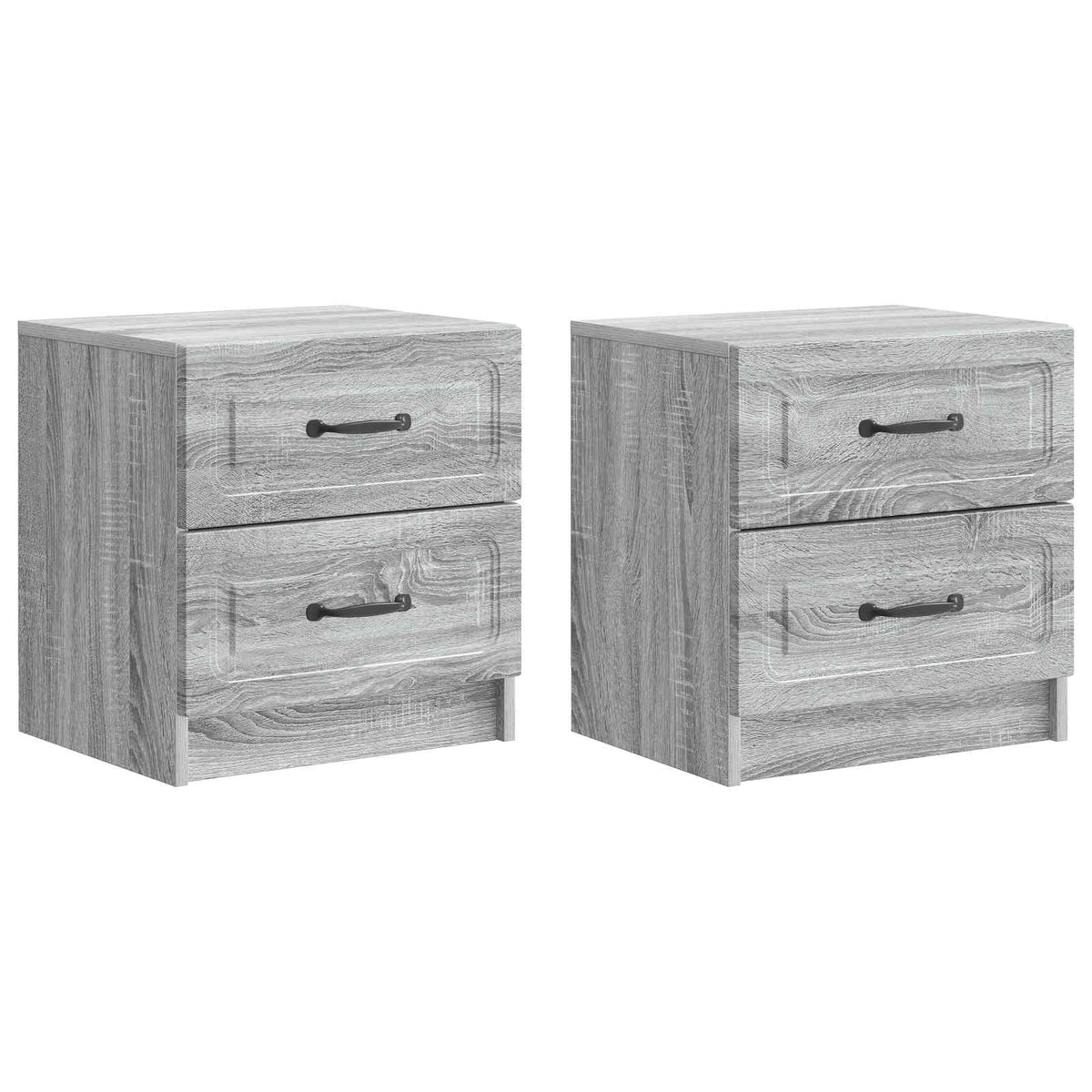 vidaXL Bedside Cabinet 2 pcs Grey Sonoma 43 x 34.5 x 44.5 cm
