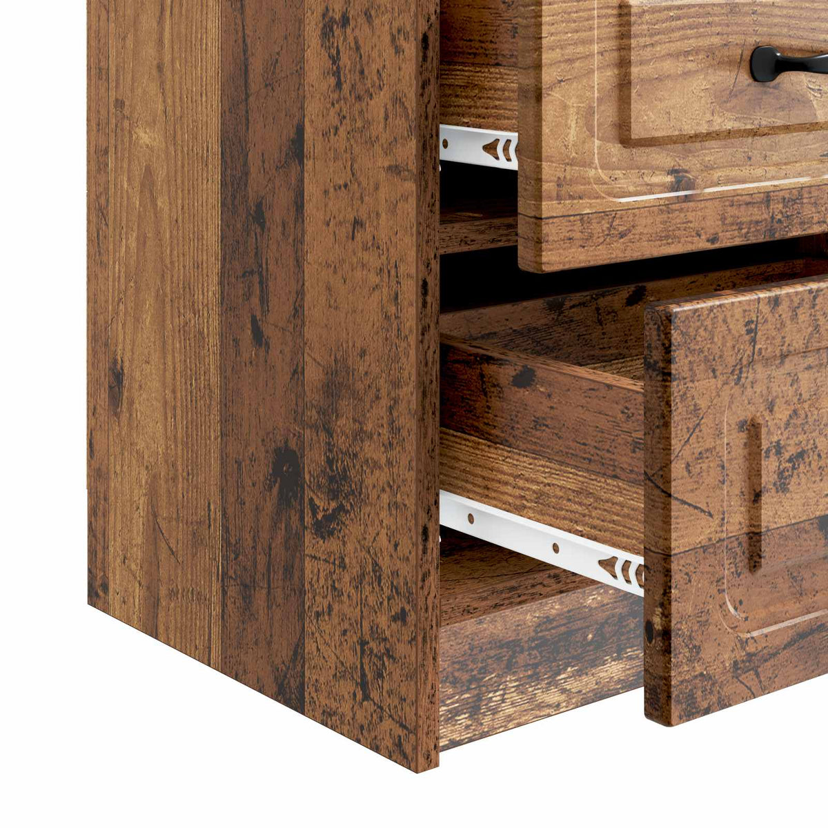 vidaXL Bedside Cabinet Old Wood 43 x 34.5 x 44.5 cm Engineered Wood