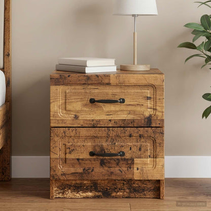 vidaXL Bedside Cabinet Old Wood 43 x 34.5 x 44.5 cm Engineered Wood