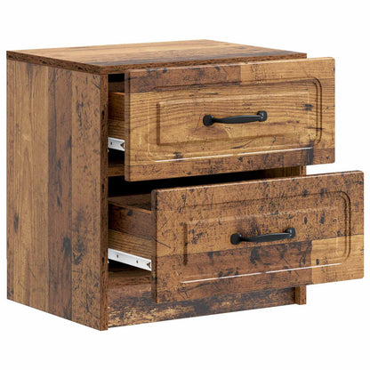 vidaXL Bedside Cabinet with Drawer 2 pcs Old Wood 43 x 34.5 x 44.5 cm