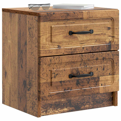 vidaXL Bedside Cabinet with Drawer 2 pcs Old Wood 43 x 34.5 x 44.5 cm