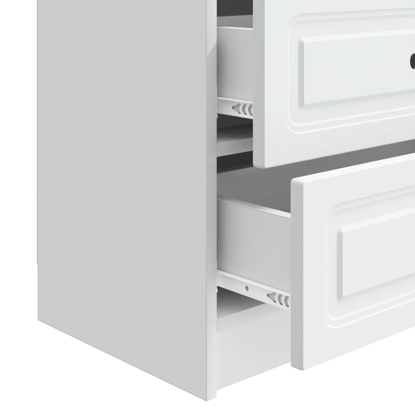 vidaXL Bedside Cabinet White 62 x 34.5 x 44.5 cm Engineered Wood