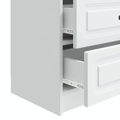 vidaXL Bedside Cabinet White 62 x 34.5 x 44.5 cm Engineered Wood
