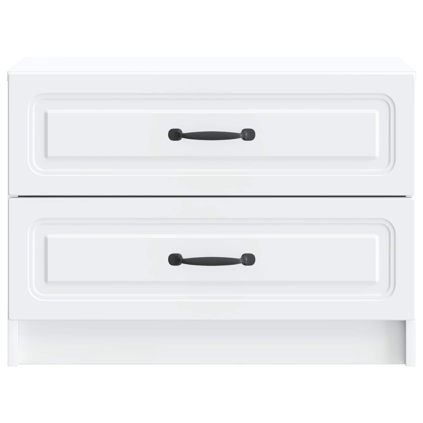 vidaXL Bedside Cabinet White 62 x 34.5 x 44.5 cm Engineered Wood