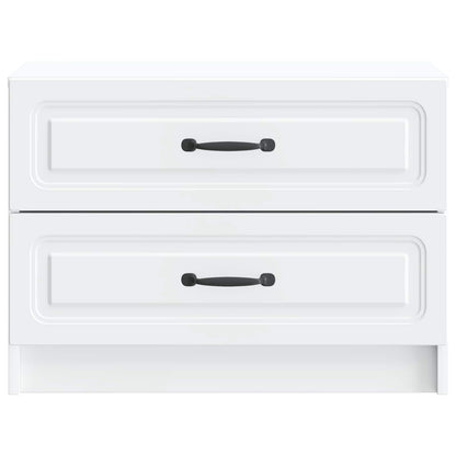 vidaXL Bedside Cabinet White 62 x 34.5 x 44.5 cm Engineered Wood