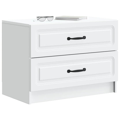 vidaXL Bedside Cabinet White 62 x 34.5 x 44.5 cm Engineered Wood