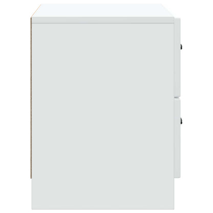 vidaXL Bedside Cabinet White 62 x 34.5 x 44.5 cm Engineered Wood